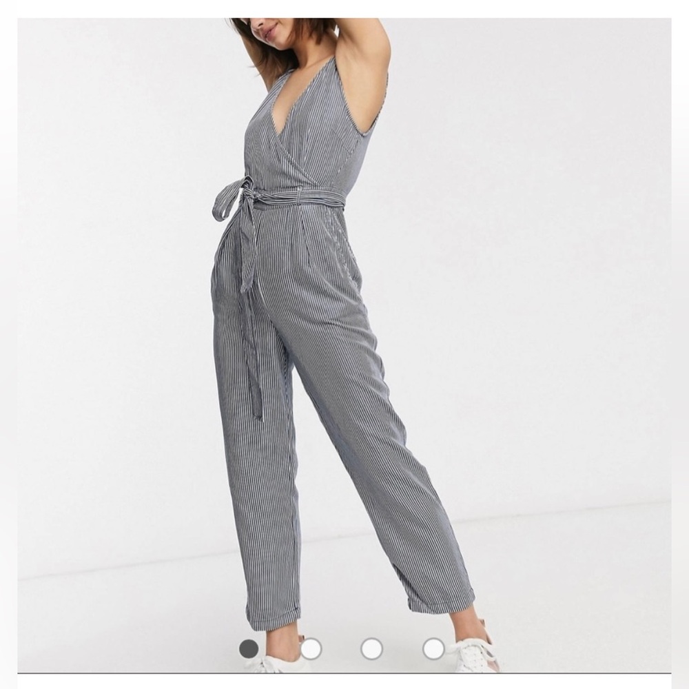 Women’s French Connection Julienne Stripe Sleeveless Jumpsuit Size 8 NWT